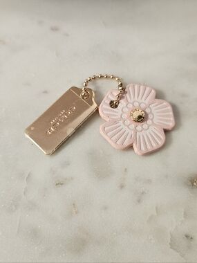 COACH Rose Gold and Pink Tea Rose Charm ✨️